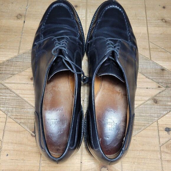 Allen Edmonds Mens Bradley Oxford SZ‎ 14B Narrow Split Toe Blucher Black Leather - Picture 10 of 12